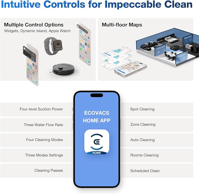 ECOVACS DEEBOT N30 PRO OMNI Robot Vacuum and Mop, 10000Pa Suction, TruEdge - Image 9