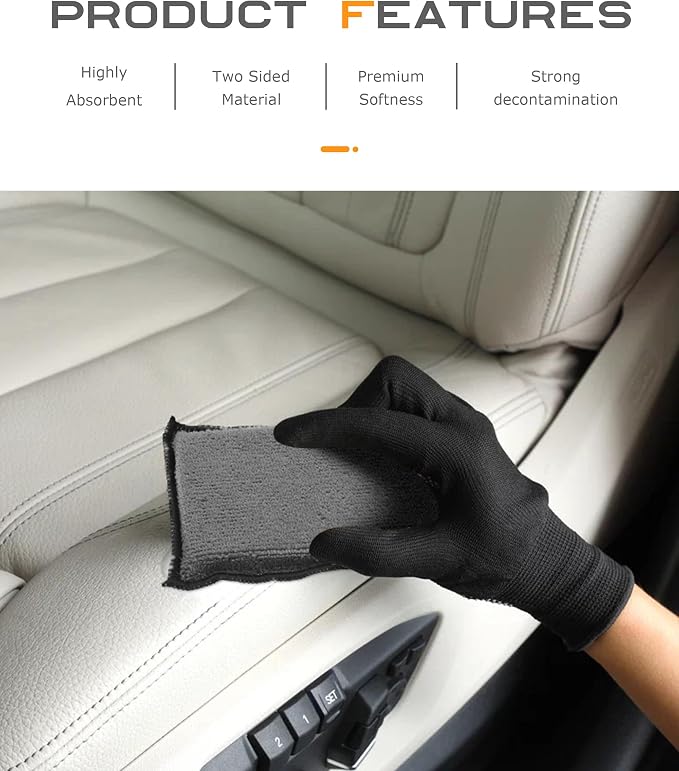 3PCS Car Interior Cleaning Sponge Block, Interior Scrub Pad, Car Accessories - Image 3