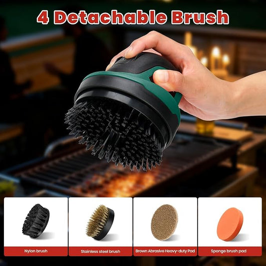 Electric Grill Brush- Waterproof Cordless Rotary Cleaning Brush - Image 2