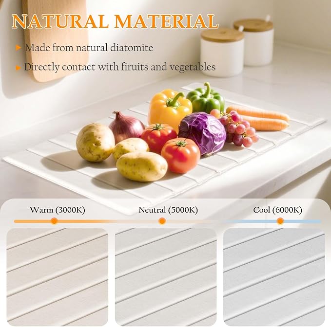 Stone Drying Mat for Kitchen Counter – Quick Dry PU-Coated Diatomaceous Earth - Image 8