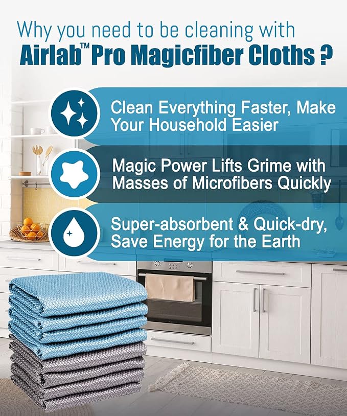 Streak Free Miracle Cleaning Cloths Easy Clean Nanoscale, Microfiber Polishing - Image 2