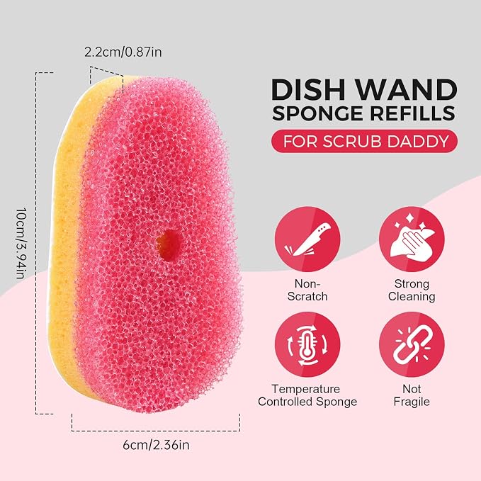 20 Packs Dish Wand Sponge Refills - Image 2