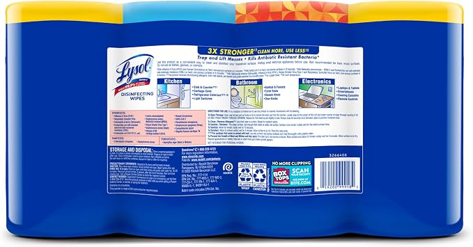 Lysol Disinfecting Wipes Bundle, Home Apartment Dorm Room Essentials and - Image 11