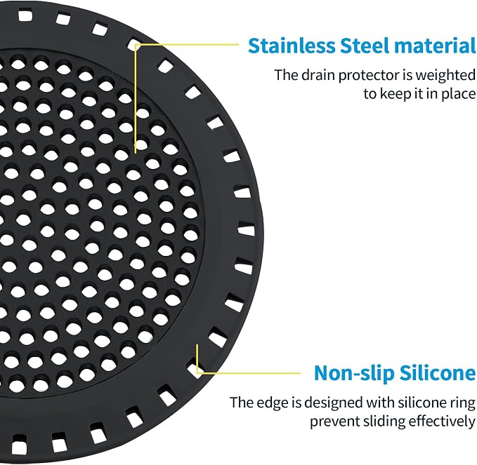 Shower Drain Hair Catcher, Aluvor Shower Drain Cover Bathtub Drain Strainers - Image 5