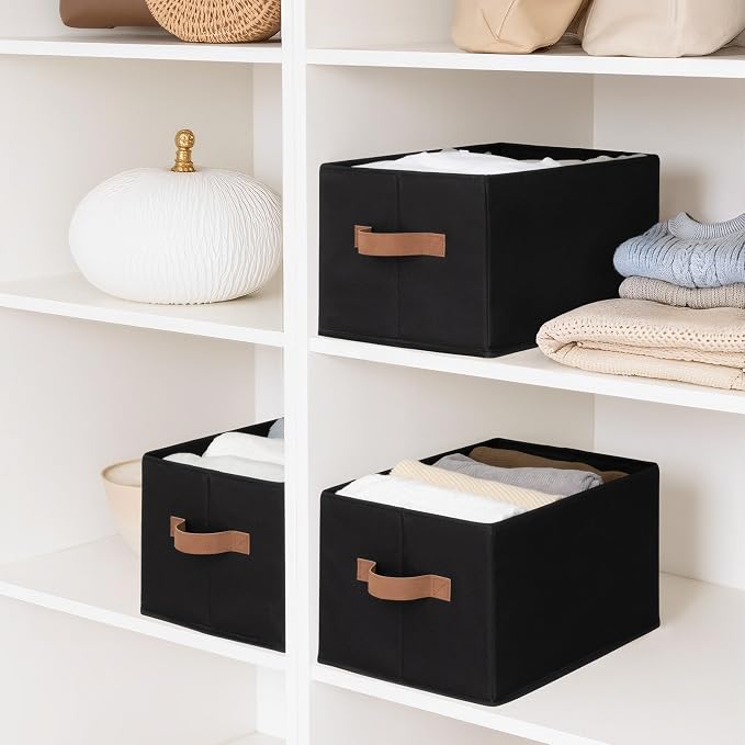 StorageWorks Storage Baskets for Shelves, Foldable Fabric Closet Storage Bins - Image 5