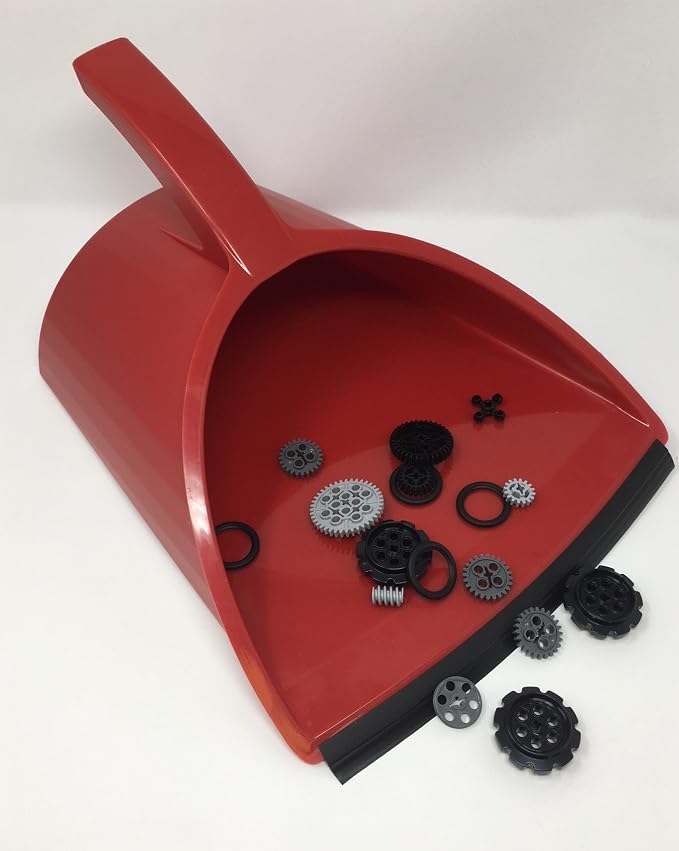 Handy Pan- RED - Large Capacity Recycled Plastic Heavy Duty Dust Pan! Made in - Image 6