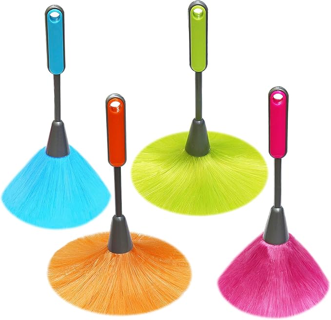 4 Pack 10" Small Microfiber Duster, Delicate Fluffy Microfiber Feather Duster by HDongany