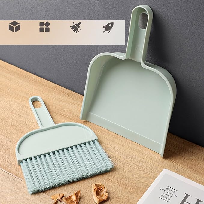 Dust Pan, Compact Lightweight Household Mini Dustpan and Brush Set - Image 8