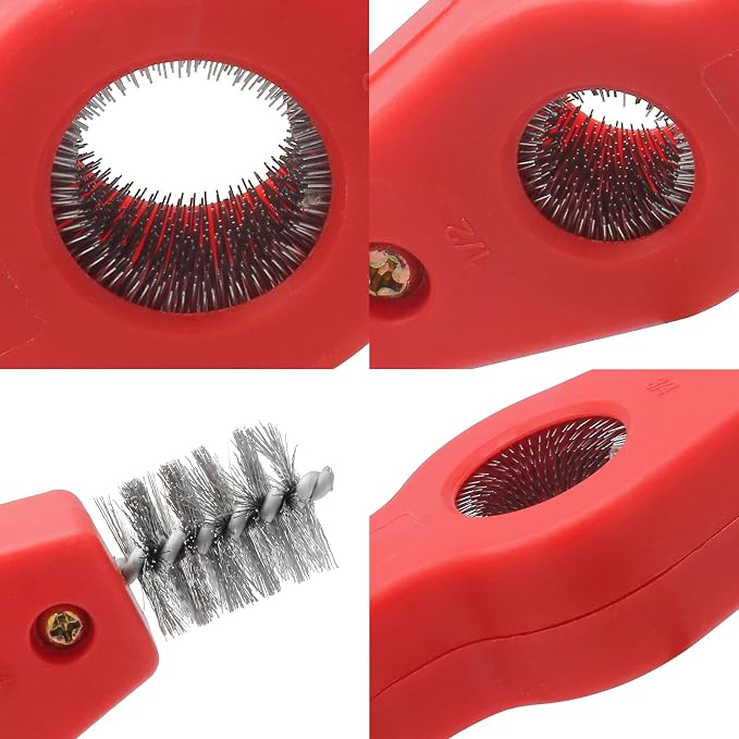 BokWin 2PCS 4-in-1 Copper Tubing Brush Copper Pipe Cleaner Tool，Steel Bristles - Image 4