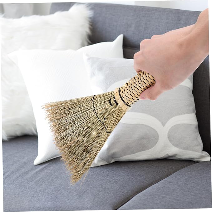 Small Corn Whisk Broom with Short Ergonomic Handle - Image 8