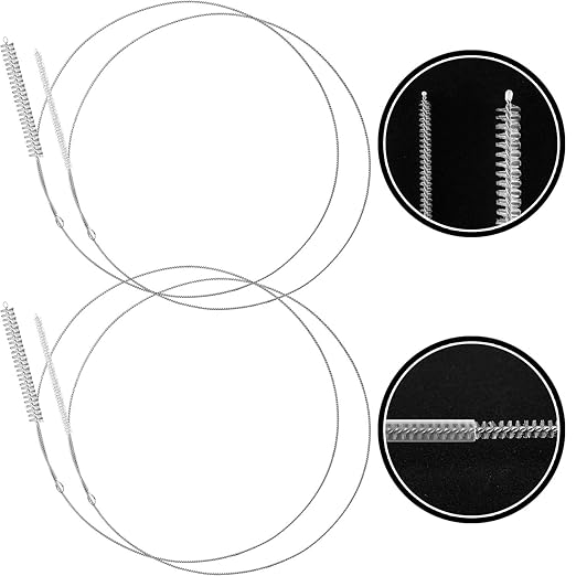 4 Pieces Feeding Tube Brushes, Long Pipe Cleaners Straw Cleaning Brushes by Boao