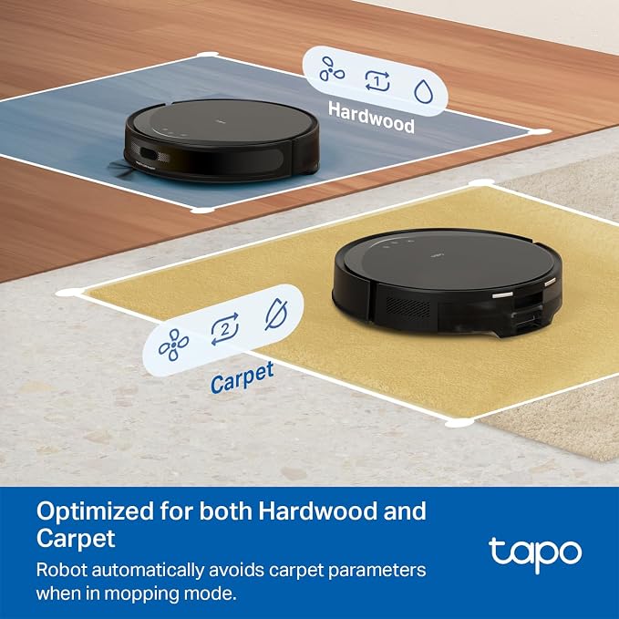 Tapo Ultra-Slim LiDAR Smart Navigation Robot Vacuum and Mop, 5300Pa Max - Image 8