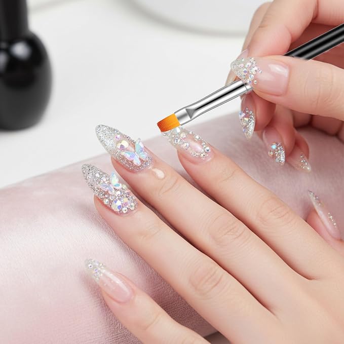 6Pcs French Nail Brush Set, Double-Ended Nail Art Brushes, Acrylic Nail Clean - Image 5