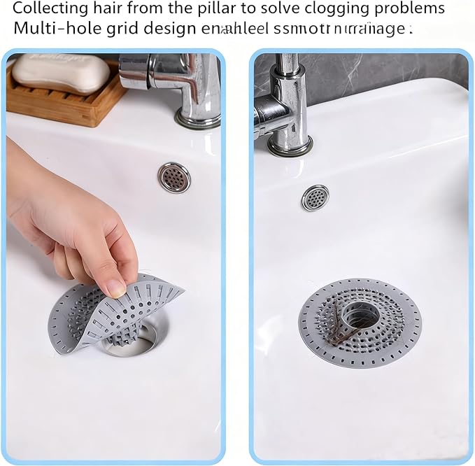 Shower Drain Hair Catcher, Premium Silicone Drain Protector & Shower Drain Cover - Image 4