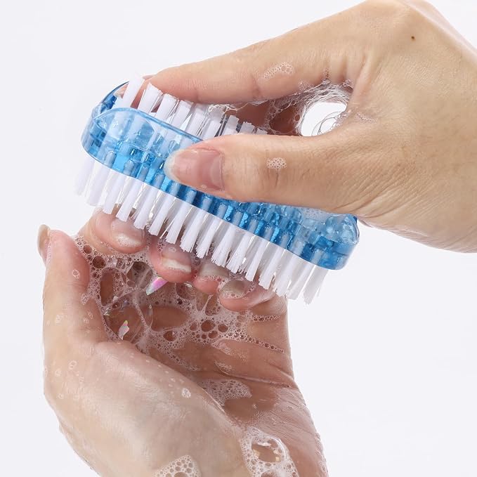 Nail Cleaning Brushes Plastic for Fingernails 2-Sided Non-Slip Nail Brushes 4 - Image 2