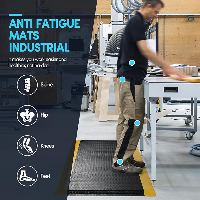 3 x 6 FT Anti Fatigue Mats Industrial 15/16 Inch Thick Soft Sponge Ergonomic - Image 5