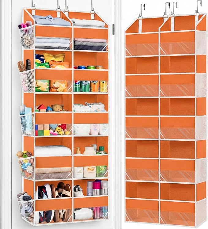 Over The Door Organizer 5 Tiers, Extra Large Behind Door Storage of 10 by Ofiray-home