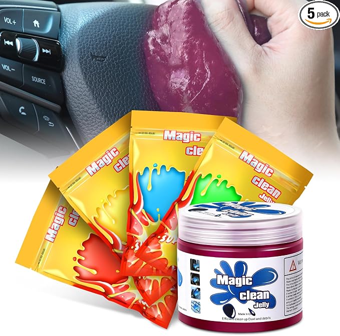 Auto Dynasty Car Cleaning Gel 5 Pack, Car Detailing Kit Cleaner Slime Putty by AutoDynasty