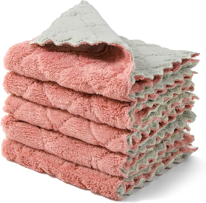 kimteny Cleaning Cloths Kitchen Towels Microfiber Washcloths Lint Free Dish by kimteny