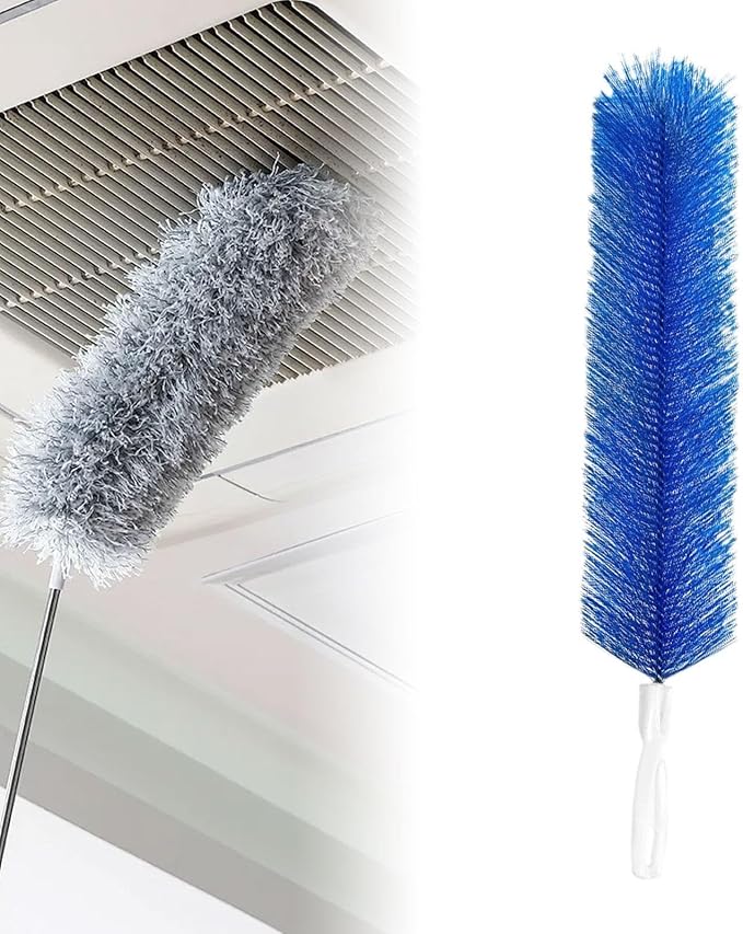 Fenteer Fan Cleaning Brush Bendable Sturdy Portable Cobweb Duster Reusable Dust - Image 4