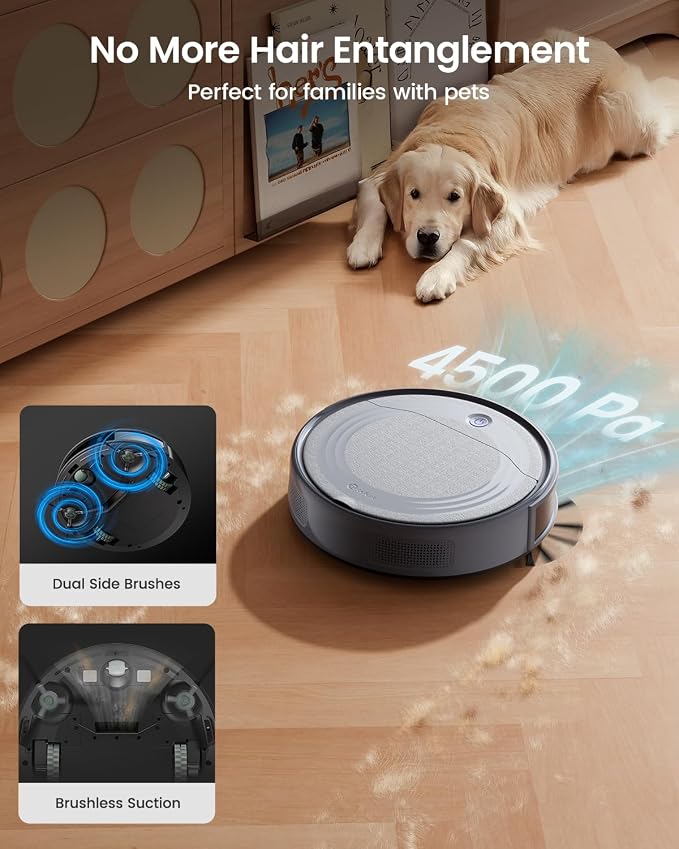 Lefant M310 Robot Vacuum Cleaner– 4500Pa Suction, Ultra-Slim & Quiet, - Image 3