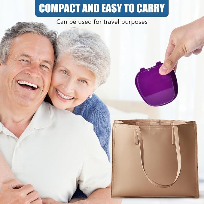 2 Pack Denture Bath Case Cup Box Holder Storage Container - Image 8