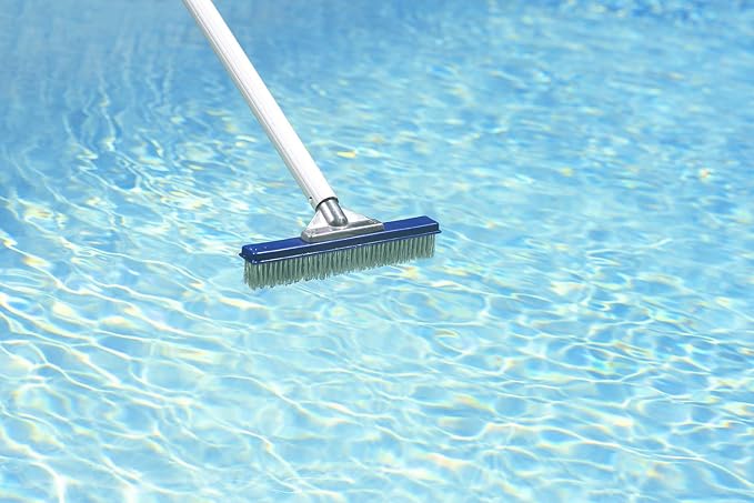 Poolmaster 20177 10-Inch Aluminum-Back Swimming Pool Algae Brush - Image 2