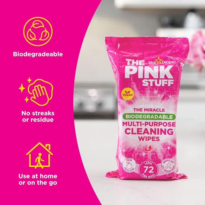 Stardrops The Pink Stuff Miracle Multi-Purpose Cleaning Wipes – 216 Count – - Image 3