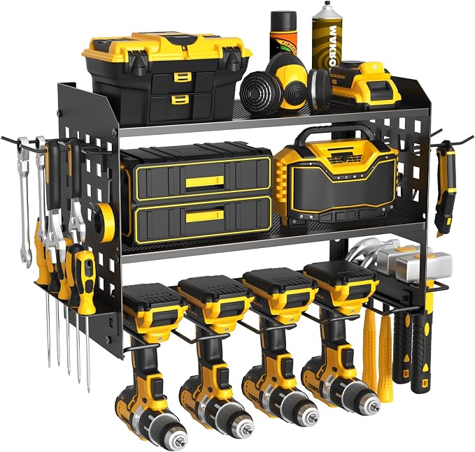 Power Tool Organizer, Heavy Duty Wall Mount Tool Organizer 3 Layers by SUNALLY