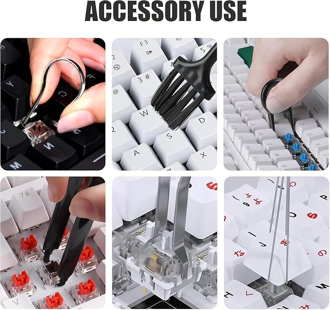 8 Piece Keyboard Keycap Remover, Switch Puller Set - Image 4