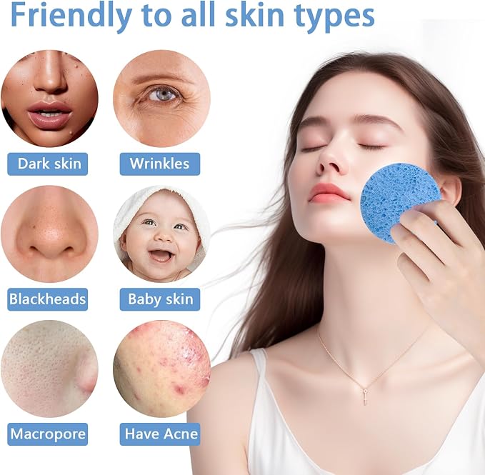 50-Count Large Compressed Facial Sponges - Image 2