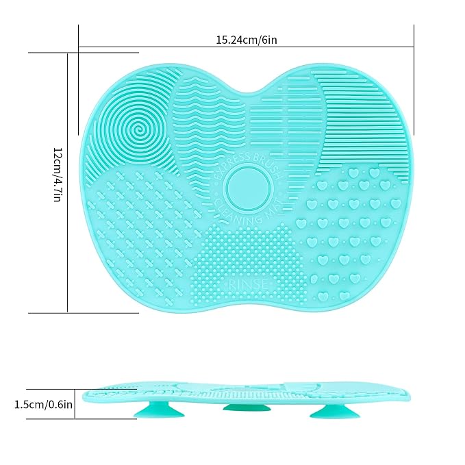 4 Pcs Silicone Make Up Brush Cleaning Mat, Makeup Brush Cleaner Mats, Cosmetic - Image 2