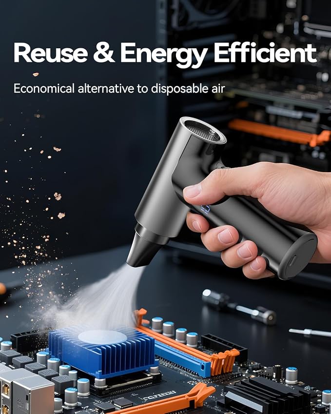 Compressed Air Duster, 200000RPM Super Power Electric Air Duster, 11-Gear - Image 6