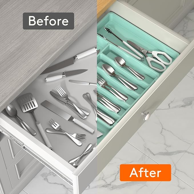 Lifewit Silverware Drawer Organizer, Expandable Utensil Tray - Image 4