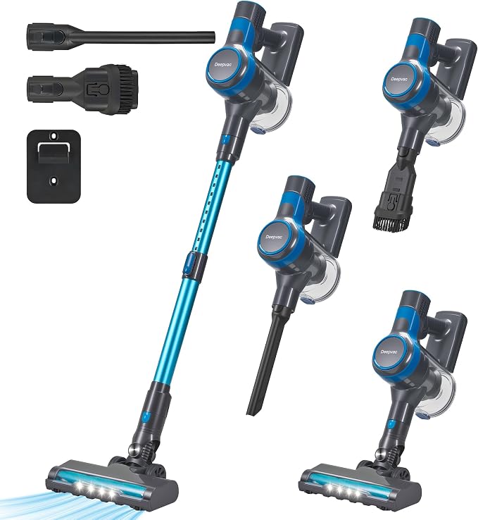 250W 25KPa Suction Cordless Vacuum Cleaner, 6-in-1 Lightweight Stick Vacuum by Unknown
