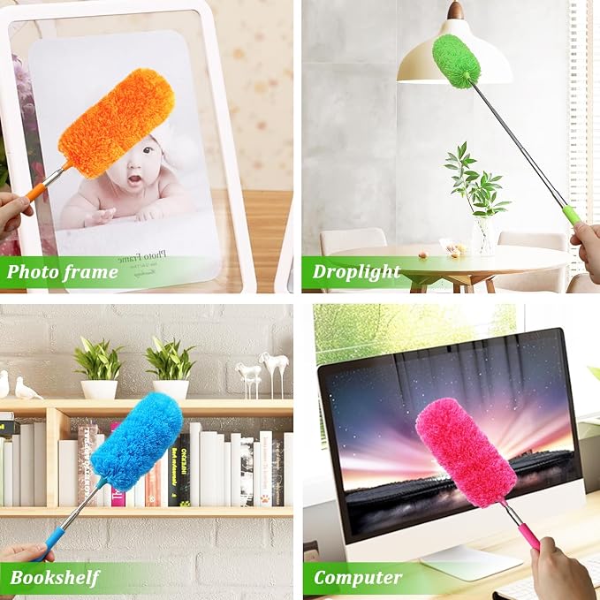 4 Pack Microfiber Feather Duster, - Image 4