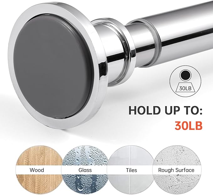 BRIOFOX Industrial Shower Curtain Rod - Image 4