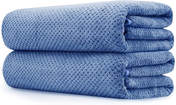 2 Pack Bath Towel Set 35" x 70", Extra Large Waffle Bath Towel Set, Microfiber by BESTCHOICEFORYOU%EF%BC%81