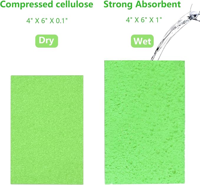 Cellulose Sponges, Large Size 4" x 6" x 1" - Image 6