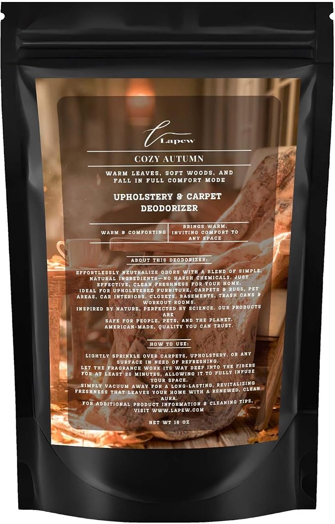 Cozy Autumn Carpet Freshener Powder: Powerful Odor Eliminator by Lapew