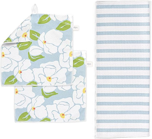 ELYN Microfiber Kitchen Dish Towel & Dish Cloth Set, Quick-Dry & Absorbent by ELYN