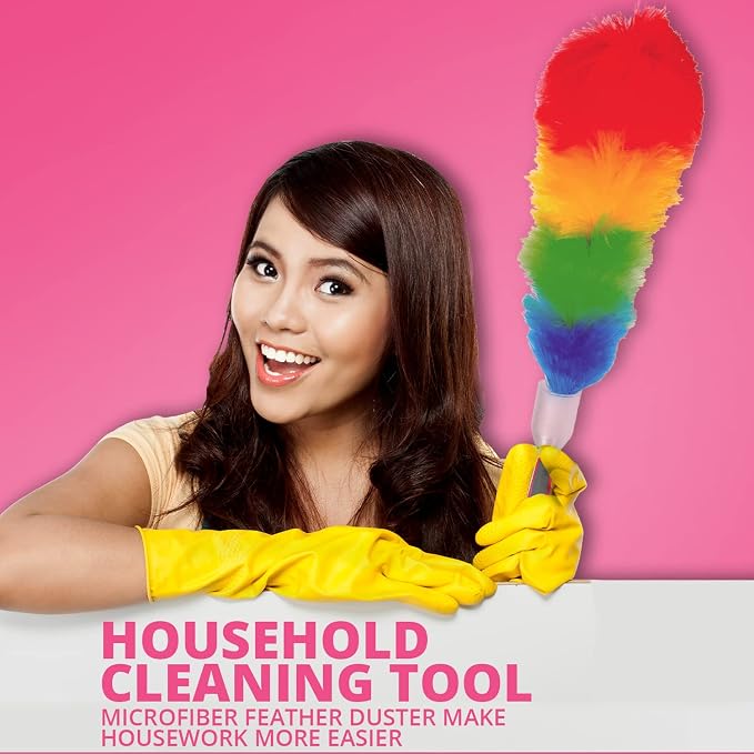 WBM Duster, Long Electrostatic Feather Clean Like a Magnet, Hand Washable and - Image 3