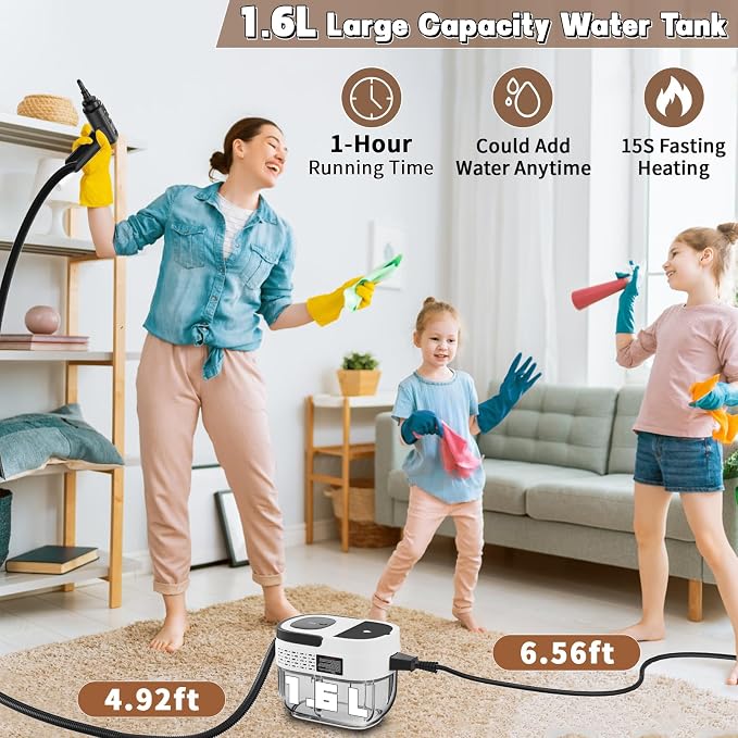 Handheld Steam Cleaner for Home, 2500W High Temperature Pressurized Machine - Image 3