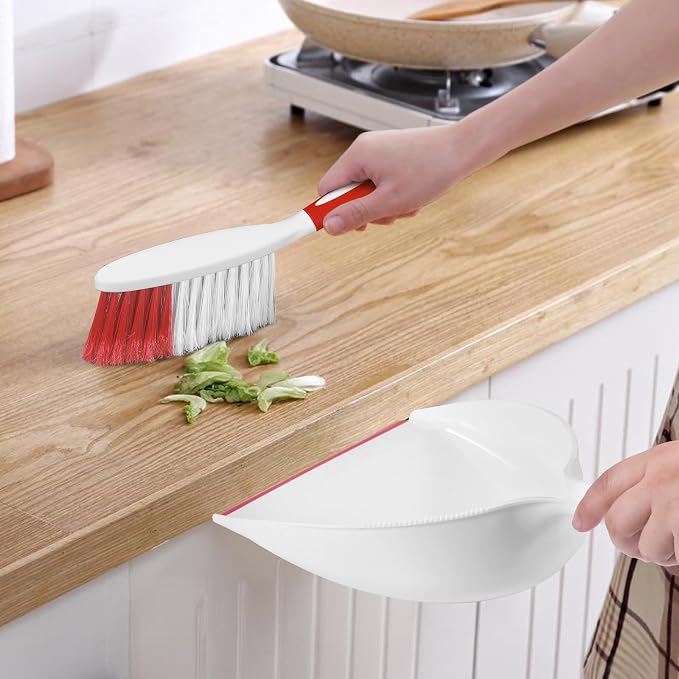 NACENA Dust Pan and Brush Set, Large Hand Broom and Dustpan Set Large Brush and - Image 7