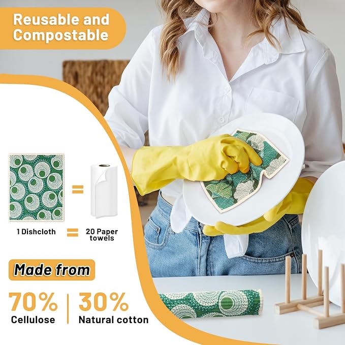 Lucomb 10 Pack Swedish Dishcloths - Image 2