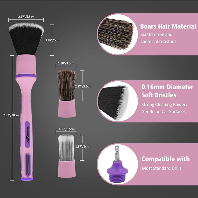 3Pcs Car Detailing Drill Brush Set - Image 6