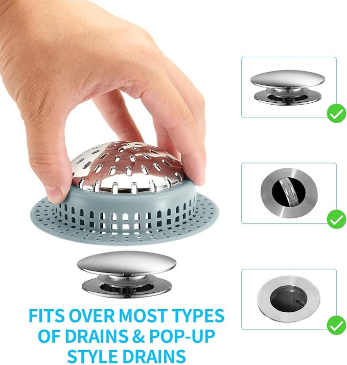 Shower Drain Hair Catcher, Shower Drain Cover, Bathtub Drain Hair Catcher - Image 3
