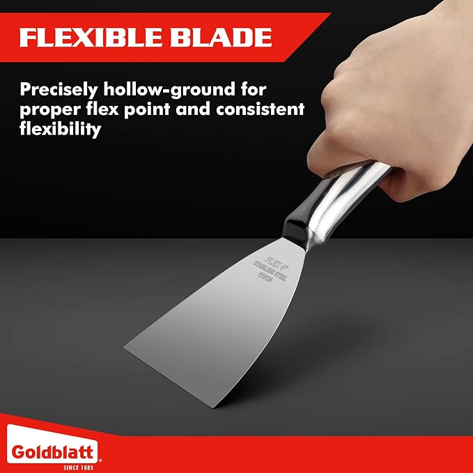 Goldblatt 3-Pack Putty Knife Set, One-Piece Paint Scraper Tool, All Stainless - Image 6