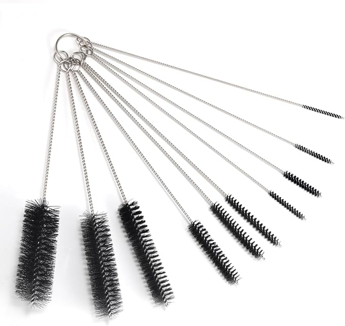 Annhua 10 Pcs Tube Cleaning Brushes Kit Straw Cleaning Kit Metal Pipe Brush by Annhua