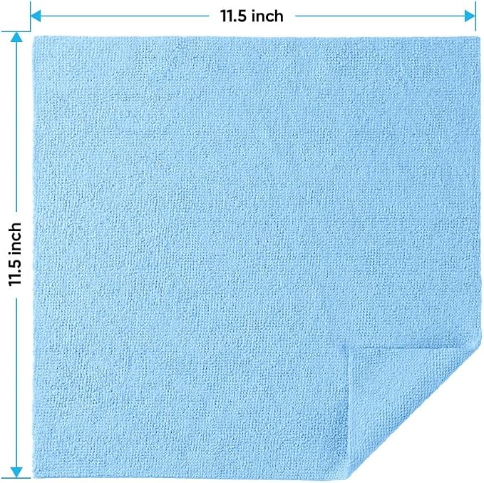 HOMEXCEL Blue Microfiber Cleaning Cloths, 20 Pack Cleaning Rags - Image 2